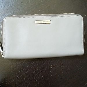 Rebecca minkoff gray leather wallet
